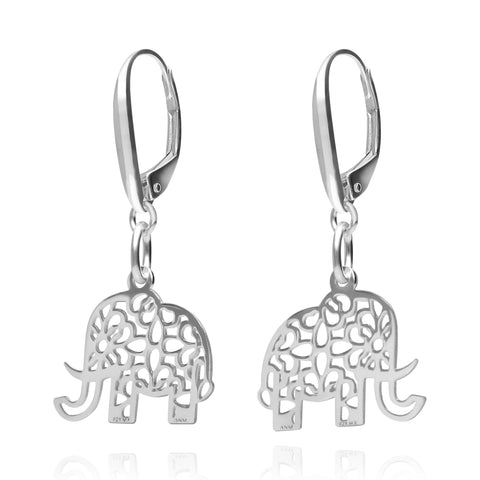 Earrings 925 Silver Women Amuletos Elephant Anamora by Tanya Moss