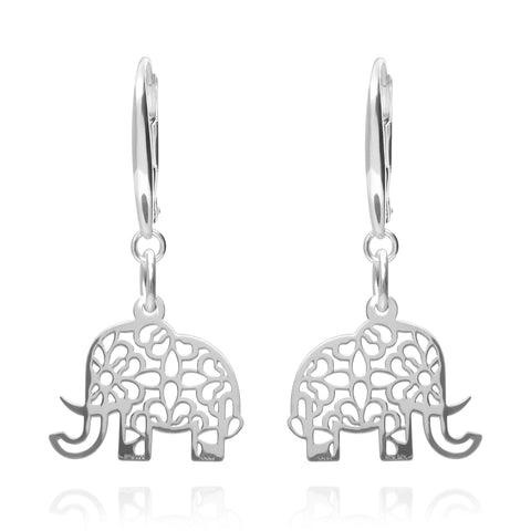 Earrings 925 Silver Women Amuletos Elephant Anamora by Tanya Moss