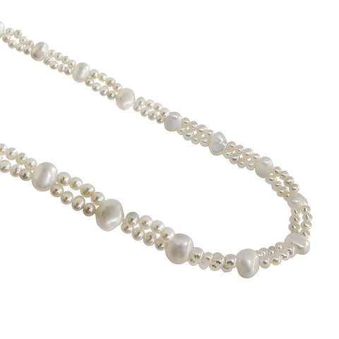 Necklace 925 Silver Women Marina Pearls Thread Doble Anamora by Tanya Moss