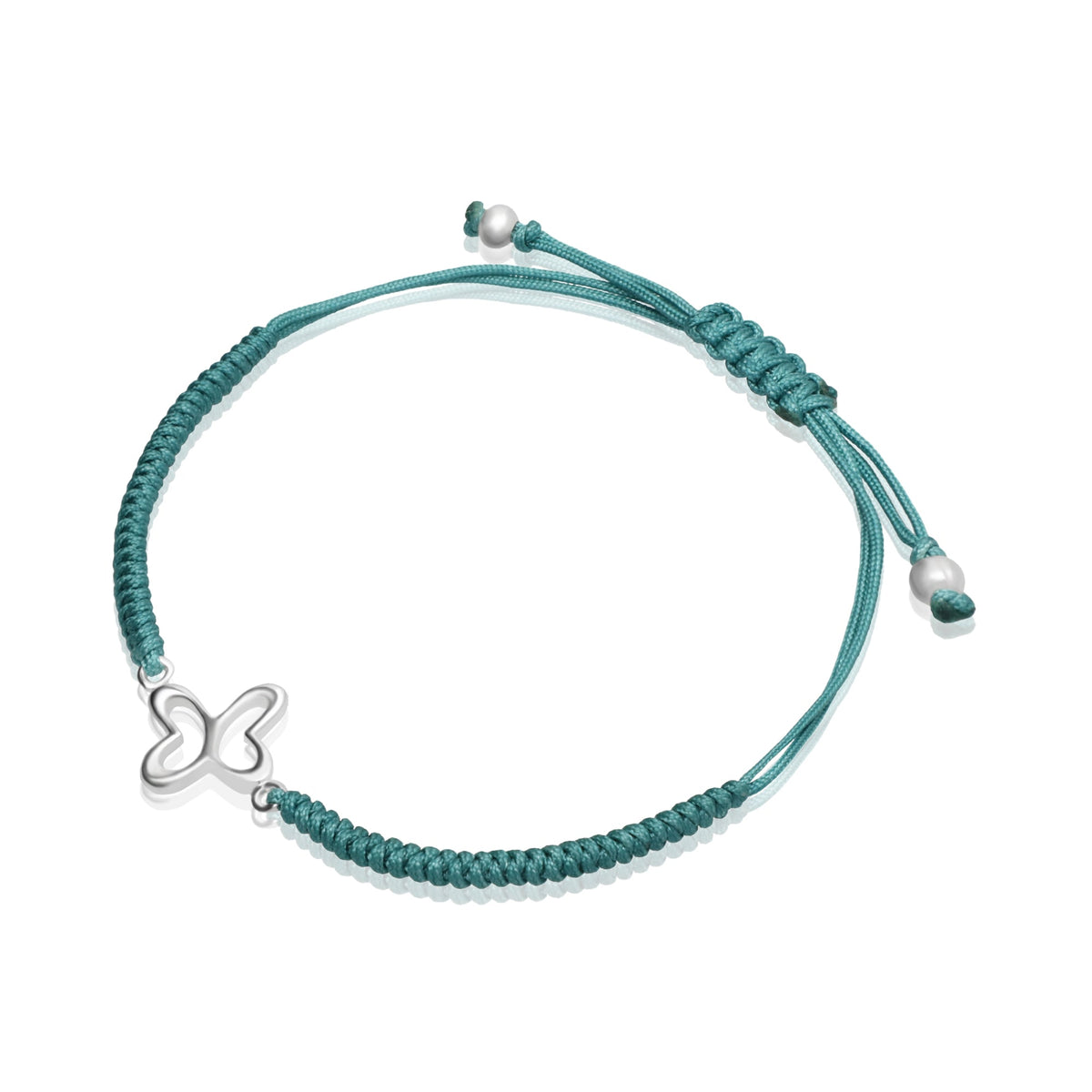 Bracelet 925 Silver Women Alegria Butterfly Woven Turquoise