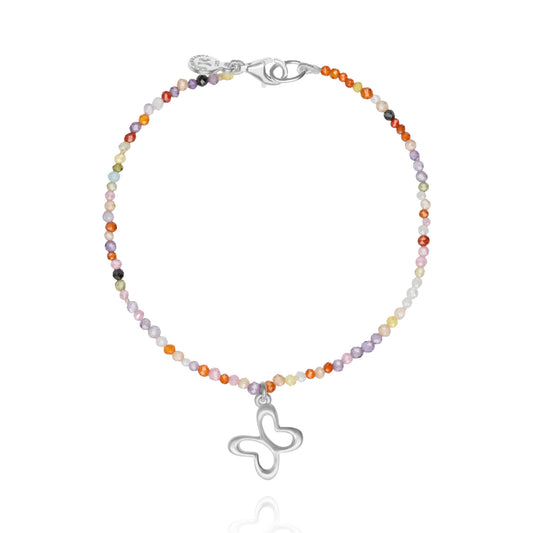 Bracelet 925 Silver Women Alegria Thread Butterfly Zirconia