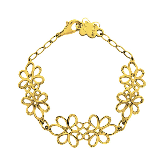 Bracelet 925 Silver Women Serenata 3 Modules Gold