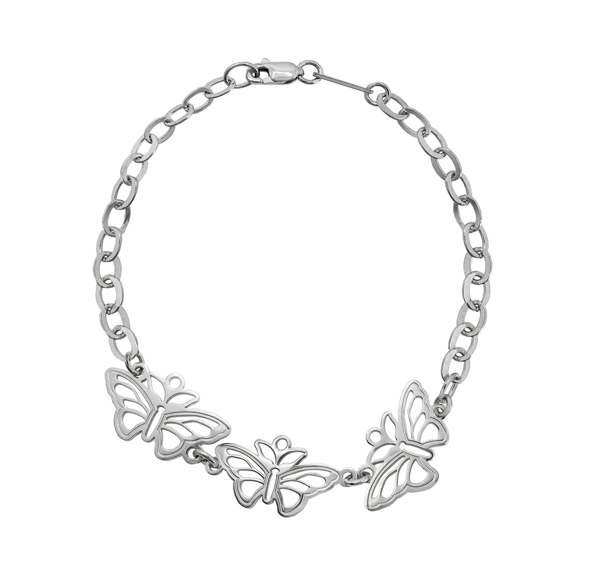 Bracelet 925 Silver Women Encanto 3 Butterflies
