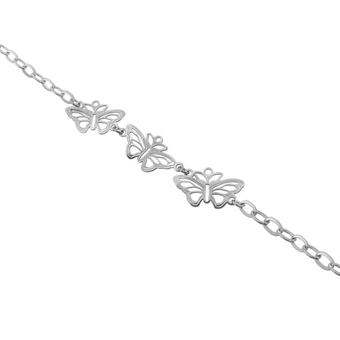 Bracelet 925 Silver Women Encanto 3 Butterflies