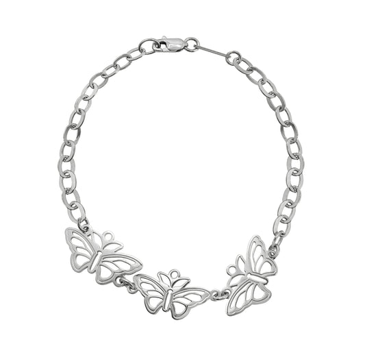 Bracelet 925 Silver Women Encanto 3 Butterflies