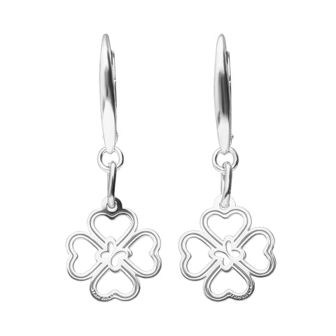 Earrings 925 Silver Women Carisma Clover