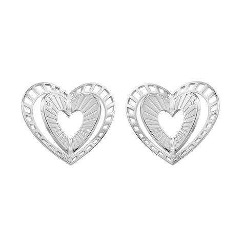 Studs 925 Silver Women Valentina Corazon Destellos