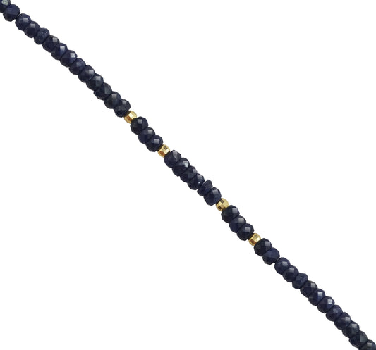 Pulsera Mujer Oro 14K Oro Finito Zafiro Gotas