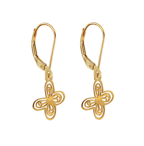 Earrings Mujer Oro 14K Oro Aurora Mariposa