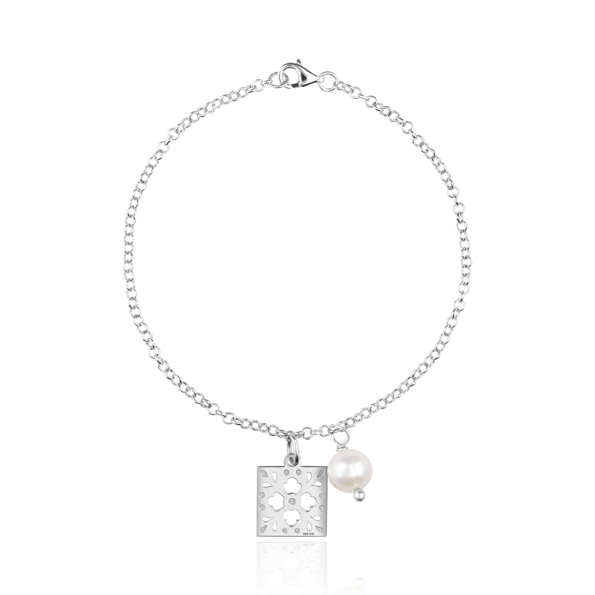 Bracelet 925 Silver Women Azulejos Pearls Anamora by Tanya Moss