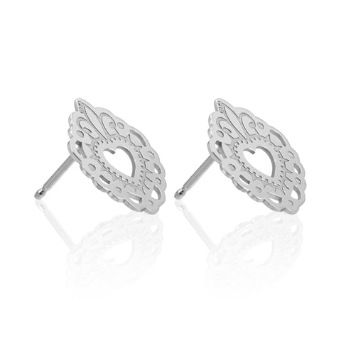 Studs 925 Silver Women Milagritos Heart Anamora by Tanya Moss