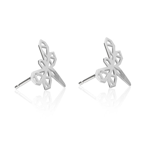 Earrings 925 Silver Women Origami Dragonfly Anamora by Tanya Moss