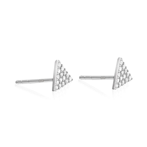Studs 925 Silver Women Brillos Triangle Zirconia Anamora by Tanya Moss
