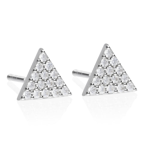 Studs 925 Silver Women Brillos Triangle Zirconia Anamora by Tanya Moss