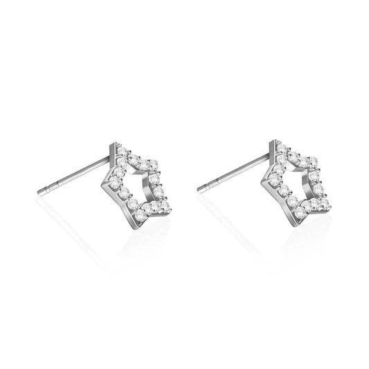 Studs 925 Silver Women Brillos Star Zirconia Anamora by Tanya Moss