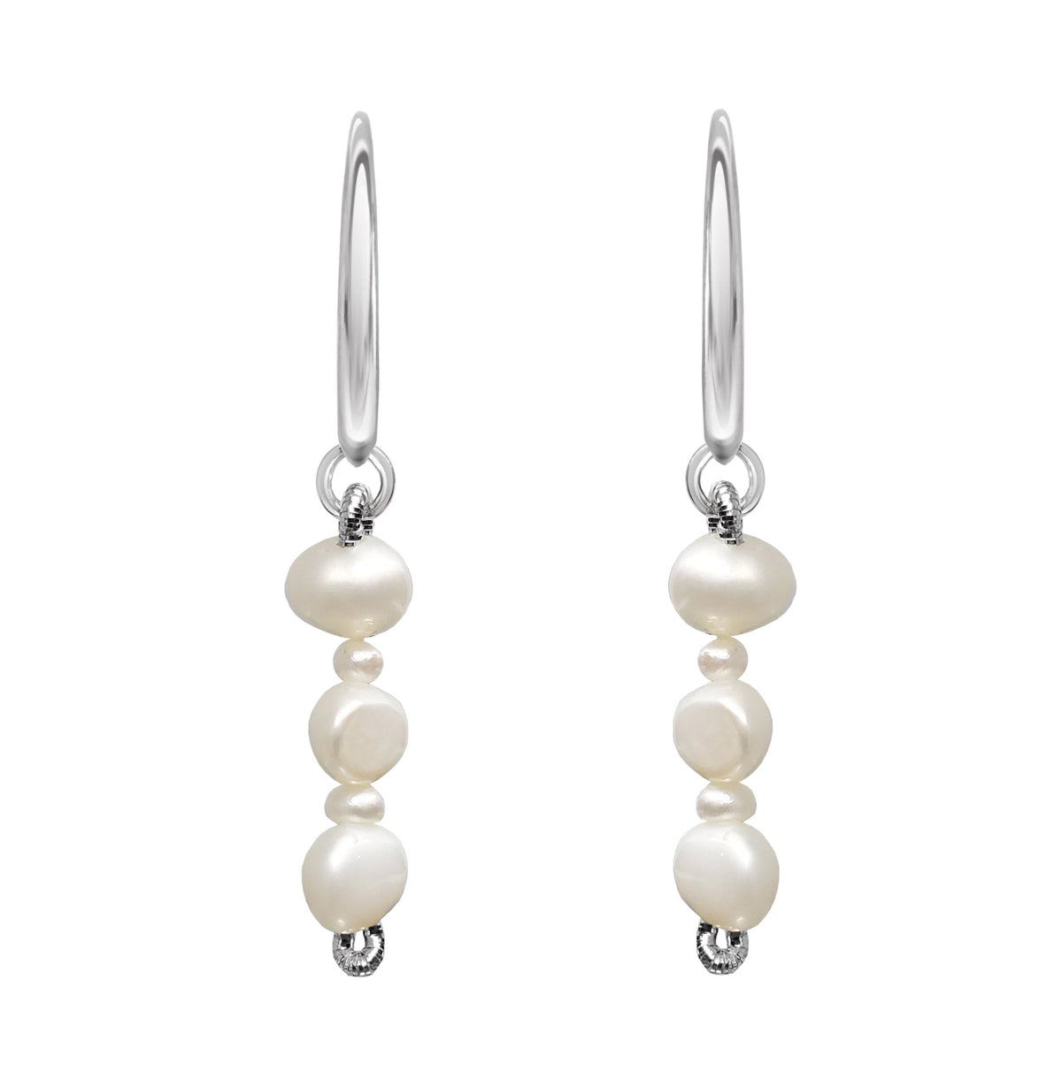 Earrings 925 Silver Women Marina Pearls Chica / Long Anamora by Tanya Moss