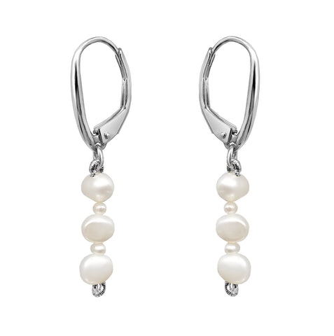 Earrings 925 Silver Women Marina Pearls Chica / Long Anamora by Tanya Moss