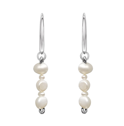 Earrings 925 Silver Women Marina Pearls Chica / Long Anamora by Tanya Moss