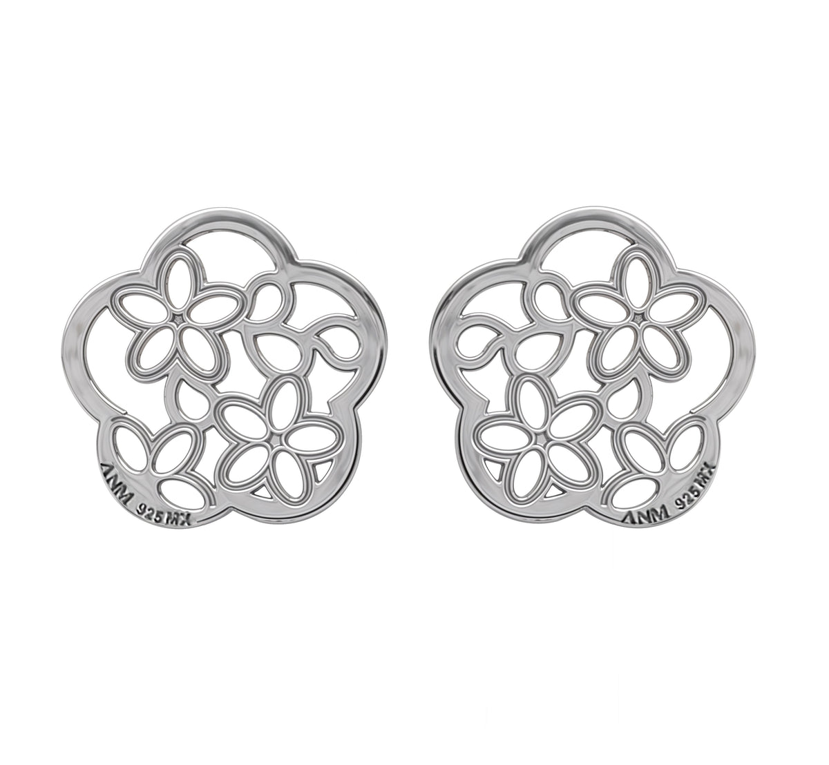 Broqueles Mujer Plata 925 Deseos Flor Anamora por Tanya Moss