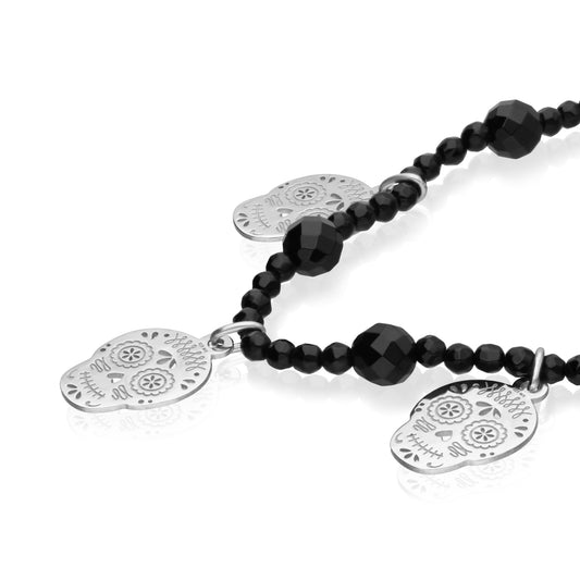 Necklace 925 Silver Women 3 Calaverita Ónix Anamora by Tanya Moss
