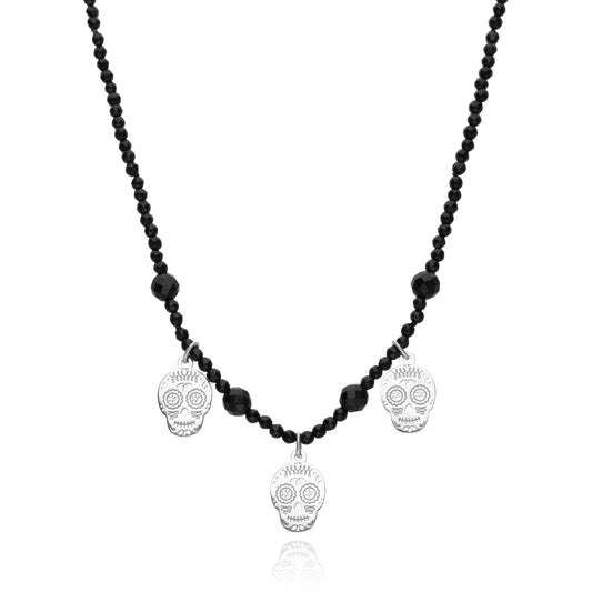 Necklace 925 Silver Women 3 Calaverita Ónix Anamora by Tanya Moss