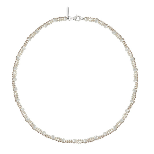 Necklace 925 Silver Women Marina Pearls Thread Doble Anamora by Tanya Moss