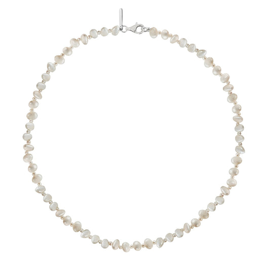 Necklace 925 Silver Women Marina Small Pearls / Long Anamora by Tanya Moss