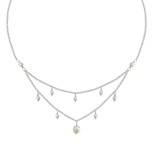 Necklace 925 Silver Women Marina Doble Pearls Anamora by Tanya Moss