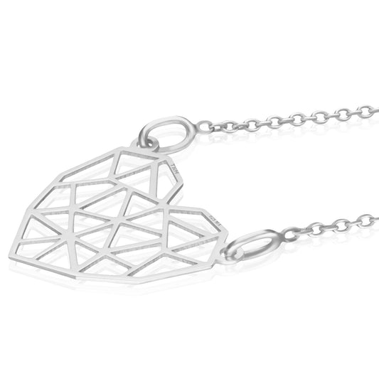 Pendant 925 Silver Women Origami Heart Anamora by Tanya Moss
