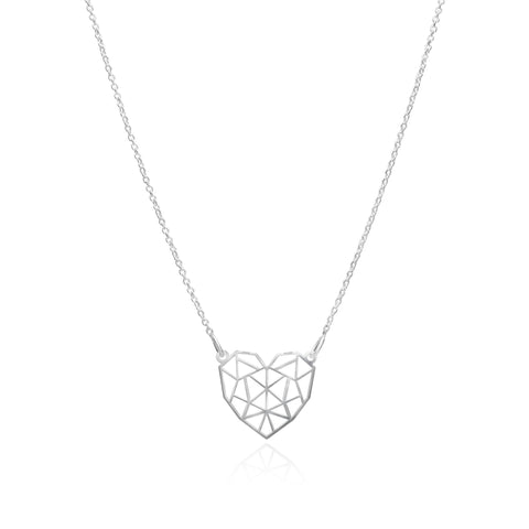 Pendant 925 Silver Women Origami Heart Anamora by Tanya Moss
