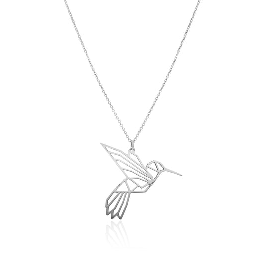Pendant 925 Silver Women Origami Hummingbird Long Anamora by Tanya Moss