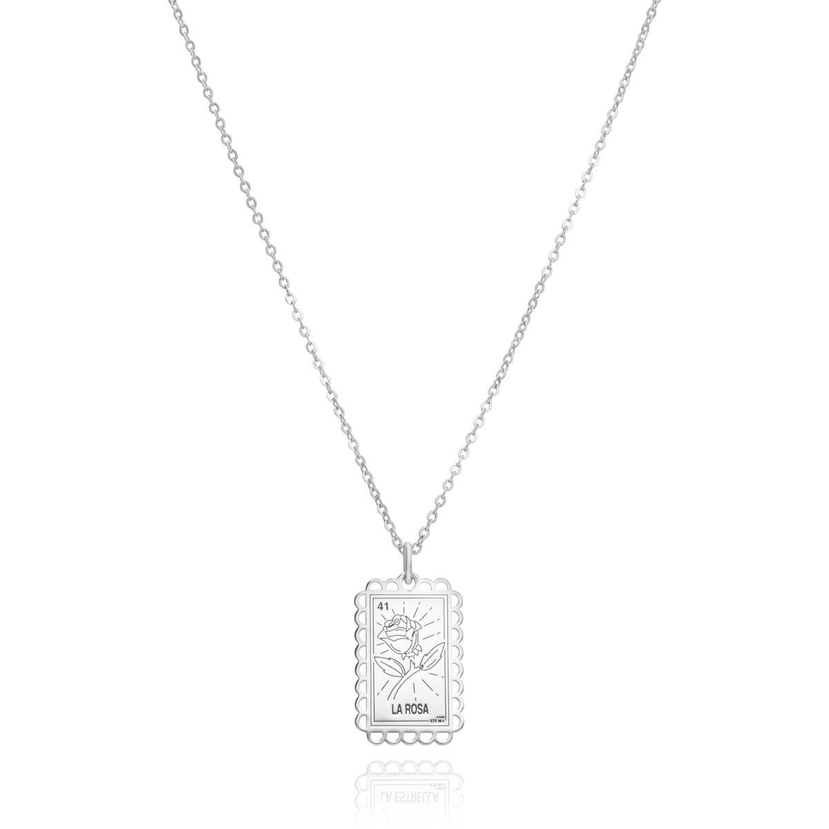 Pendant 925 Silver Women Loteria Pink Anamora by Tanya Moss