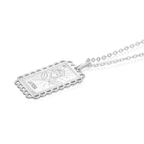 Pendant 925 Silver Women Loteria Pink Anamora by Tanya Moss