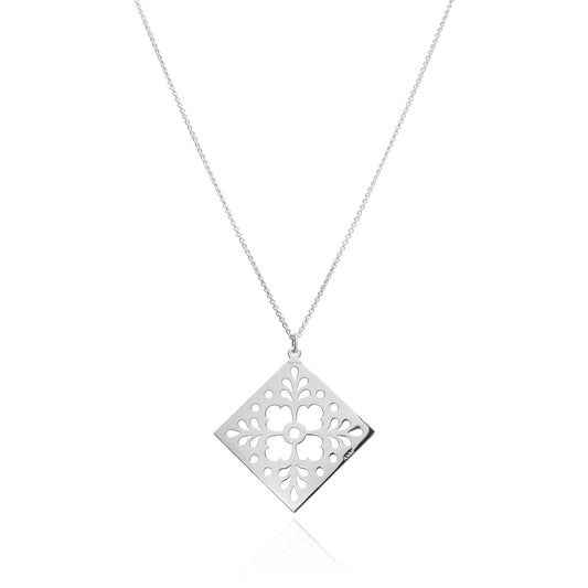 Pendant 925 Silver Women Azulejos Long Anamora by Tanya Moss