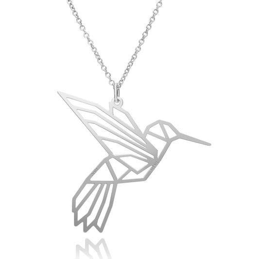 Pendant 925 Silver Women Origami Hummingbird Long Anamora by Tanya Moss
