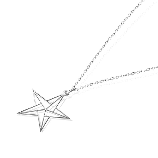 Pendant 925 Silver Women Origami Star Chain Anamora by Tanya Moss