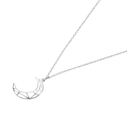 Pendant 925 Silver Women Origami Moon Chain Anamora by Tanya Moss