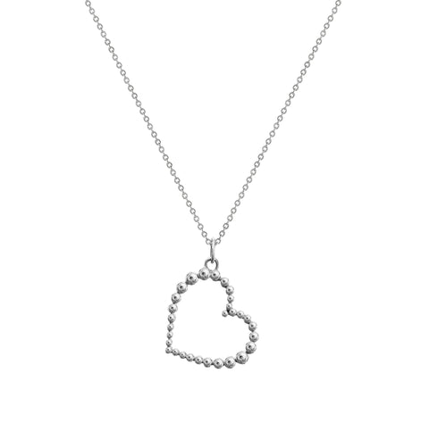 Pendant 925 Silver Women Burbujas Heart Long Anamora by Tanya Moss