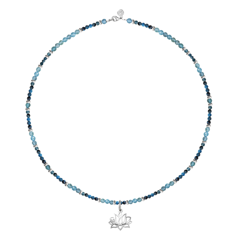 Necklace 925 Silver Women Zen Loto Apatite