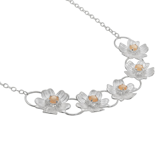Collar Choker Florecer Plata