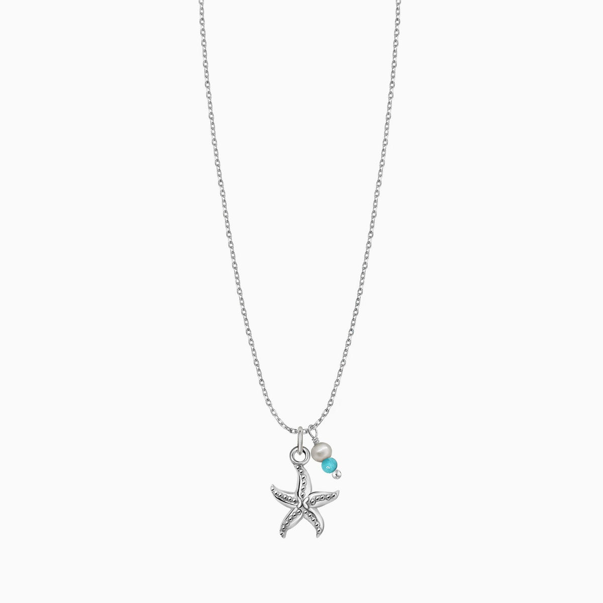 Pendant 925 Silver Women Arrecife Starfish Amazonite / Pearls