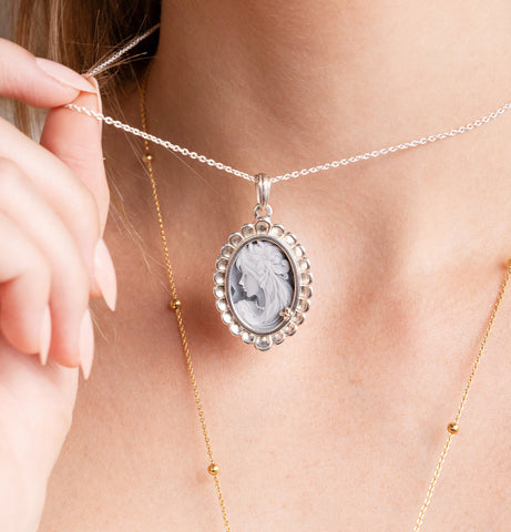 Pendant 925 Silver Women Motivos Mujer Azul
